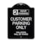 Signmission 2 Hour Parking Customer Parking Violators Will Towed Heavy-Gauge Alum Sign, 24" x 18", BS-1824-24502 A-DES-BS-1824-24502 - alternate 1